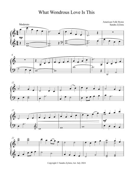 What Wondrous Love Is This intermediate piano solo cover page 00021