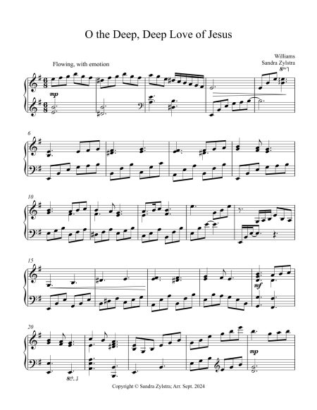 O The Deep, Deep Love of Jesus - Intermediate Piano Solo - Image 2