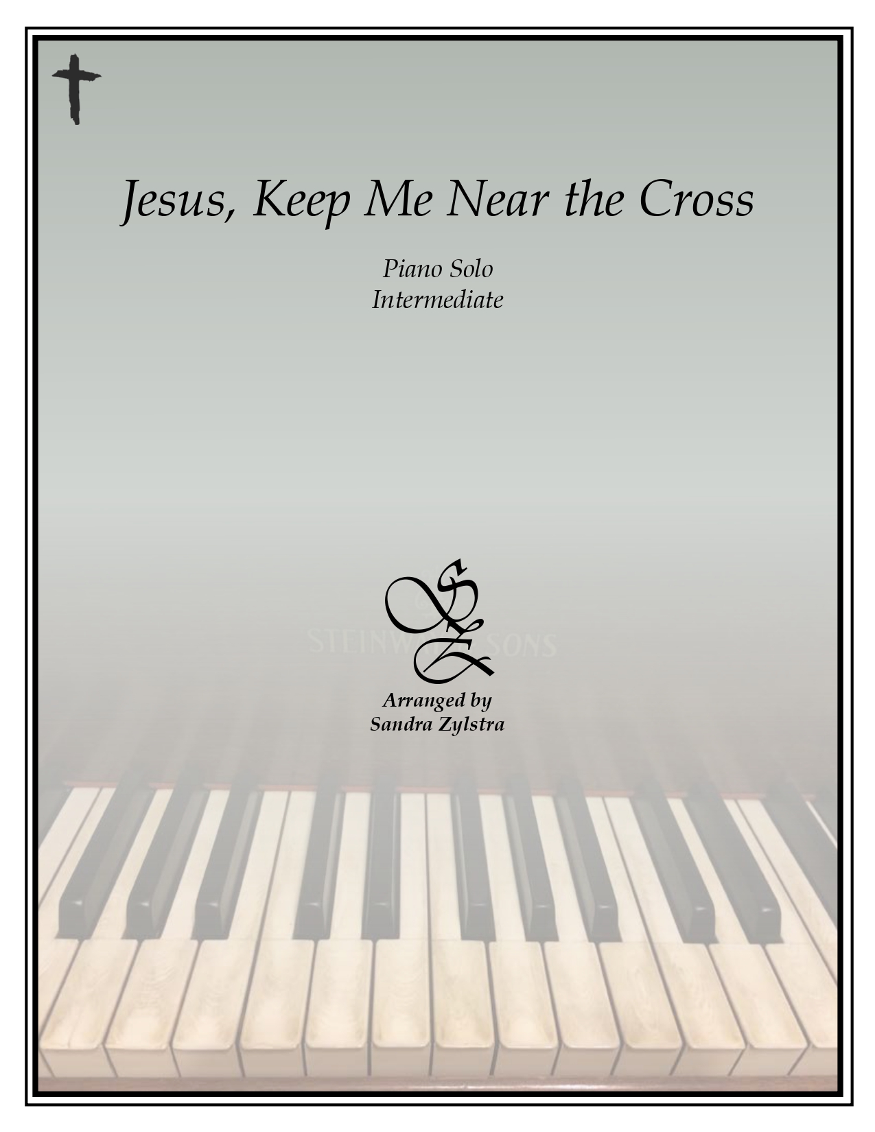 Jesus Keep Me Neat the Cross intermediate piano solo cover page 00011