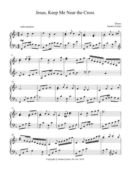 Jesus, Keep Me Near the Cross - Intermediate Piano Solo - Image 2