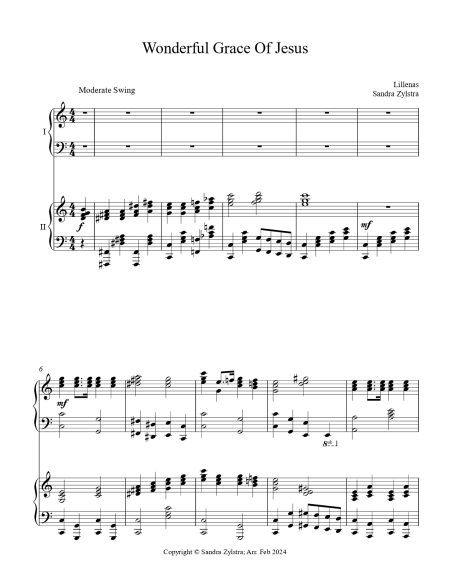 Wonderful Grace Of Jesus 2 piano duet cover page 00021