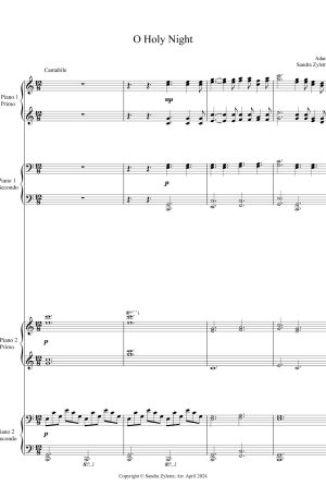 O Holy Night -2 piano, 8 hand duet