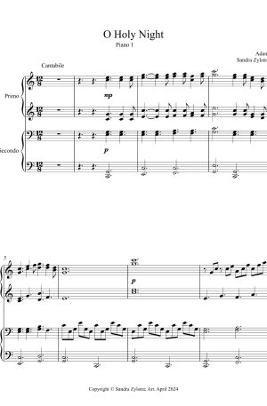 O Holy Night -2 piano, 8 hand duet