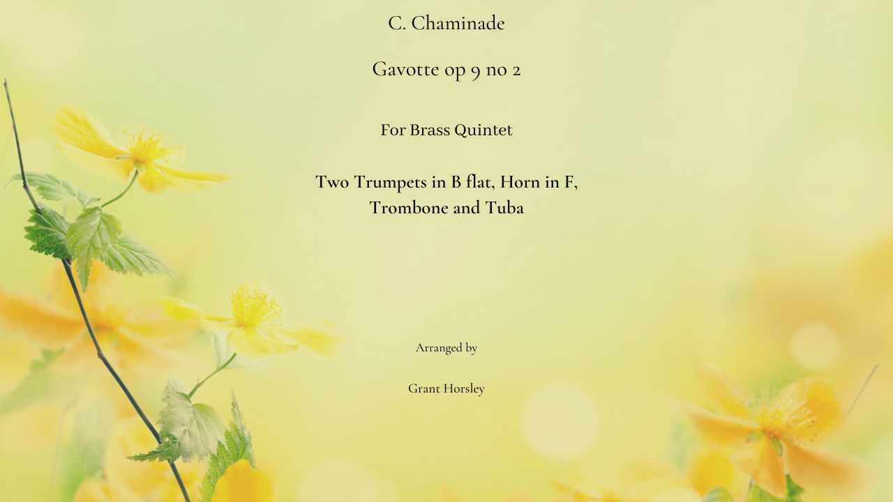 C Chaminade GAVOTTE BRASS QUINTET yt YouTube Thumbnail