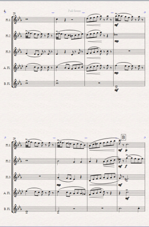 Gavotte op 9 no 2 (C. Chaminade) For Flute Ensemble.