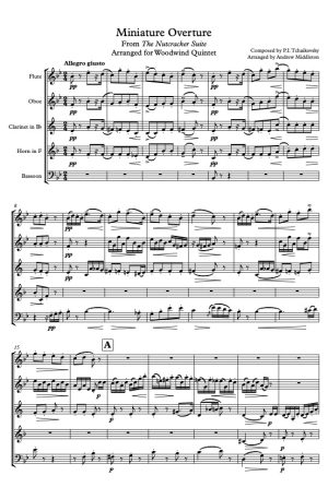 The Nutcracker Suite arranged for Woodwind Quintet