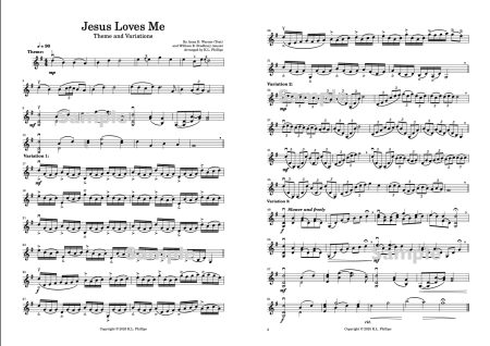 Jesus Loves Me (Theme and Variations) - Unaccompanied Violin Solo