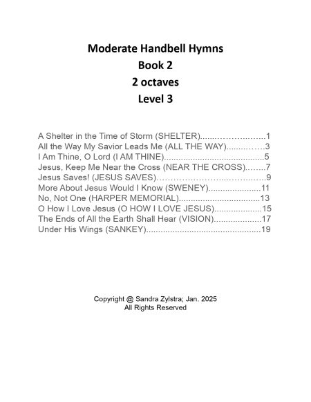 Moderate Handbell Hymns Book 2 2 octave handbells cover page 00031