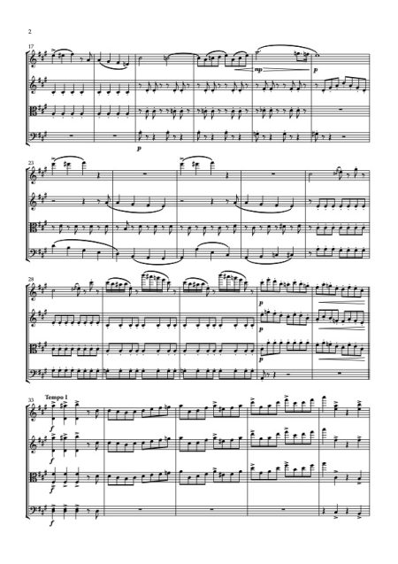 Fledermaus Overture for string quartet Score and parts 2