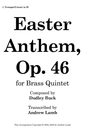 Easter Anthem, Op. 46 (for Brass Quintet)