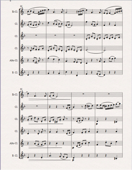 The Walled Garden.(A Modern Minuet) for Clarinet Choir. - Image 3