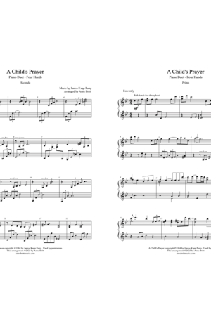 A Child’s Prayer – Intermediate Piano Duet