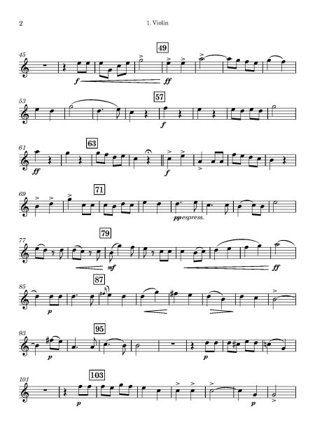 Jules BENEDICT | A Drinking Song | for String Quartet - Image 3