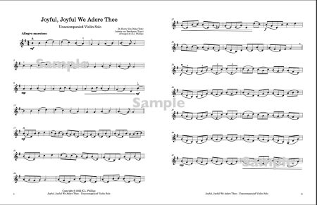 Joyful, Joyful We Adore Thee - Unaccompanied Violin Solo