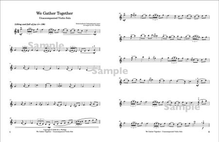 We Gather Together (We Praise You, O God) - Unaccompanied Violin Solo - Image 2