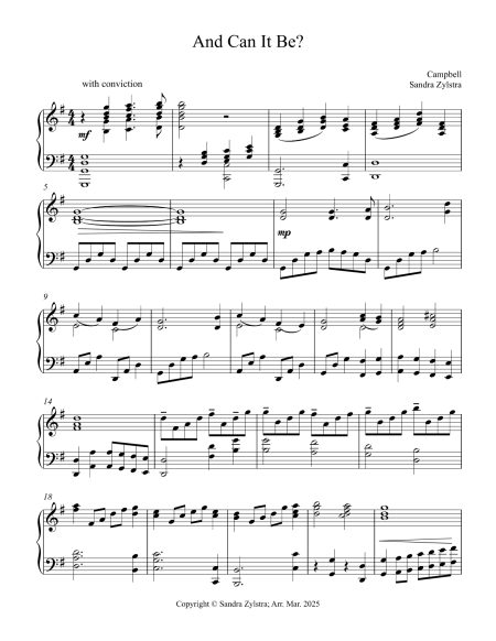 And Can It Be (intermediate piano solo) - Image 2