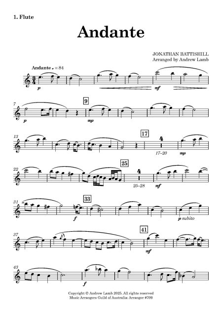 Jonathan BATTISHALL | Andante | for Wind Quintet - Image 2