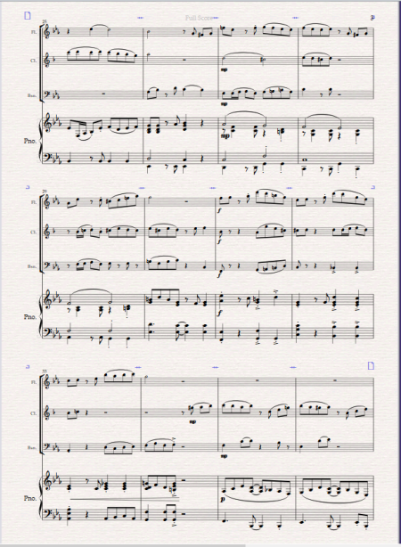 Jacaranda. Original Tango for Wind Trio and Piano. - Image 3
