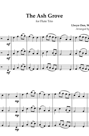The Ash Grove, for Flute Trio