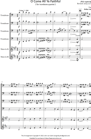 O Come All Ye Faithful – Trombone Quartet