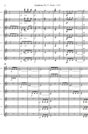 Beethoven Symphony No. 5 Mvt. 1, Allegro con brio for Clarinet Choir