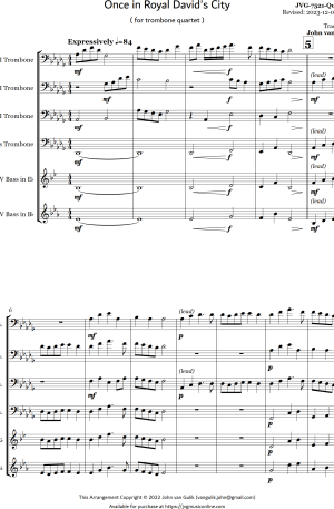 Once in Royal David’s City – Trombone Quartet