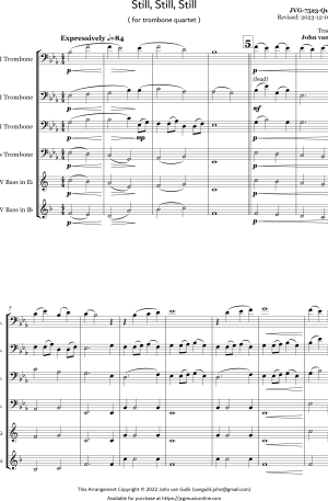 Still, Still, Still – Trombone Quartet