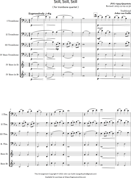 Still, Still, Still - Trombone Quartet - Image 2