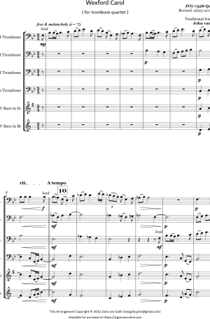 Wexford Carol – Trombone Quartet
