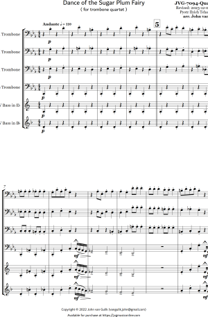 Dance of the Sugar Plum Fairy – Trombone Quartet