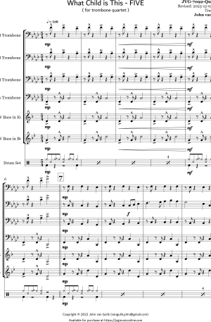 What Child is This – FIVE – Trombone Quartet