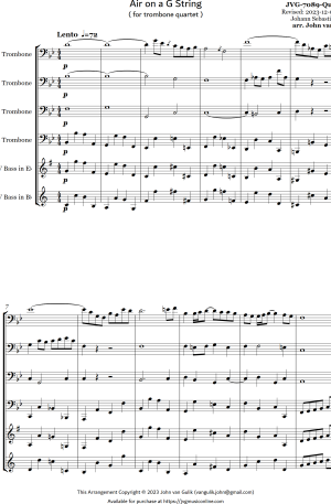 Air on a G String – Trombone Quartet