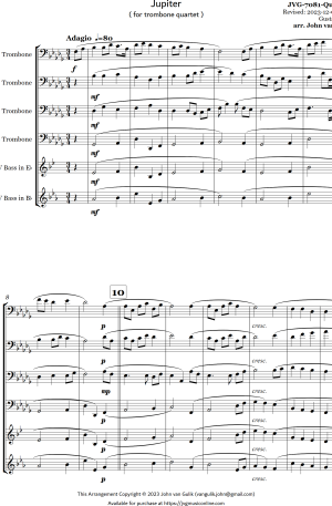 Jupiter – Trombone Quartet