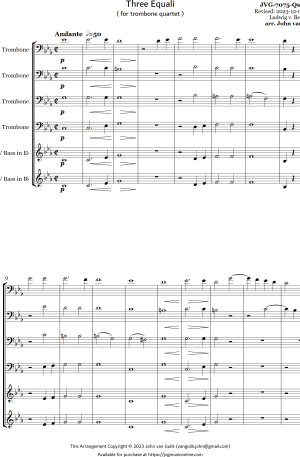 On Sale Three Equali – Trombone Quartet