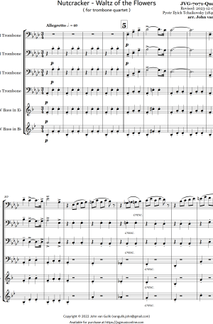 Nutcracker – Waltz of the Flowers – Trombone Quartet