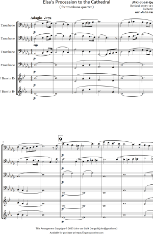 Elsa’s Procession to the Cathedral – Trombone Quartet