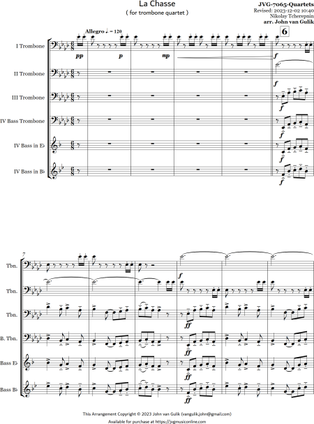 La Chasse - Trombone Quartet - Image 2