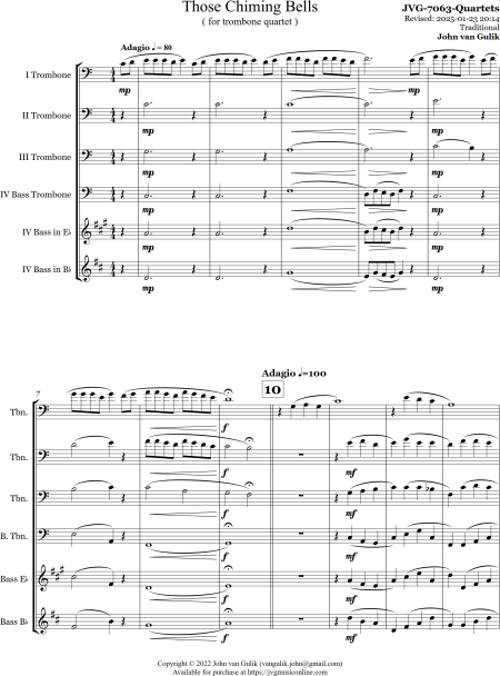 Those Chiming Bells - Trombone Quartet - Image 2