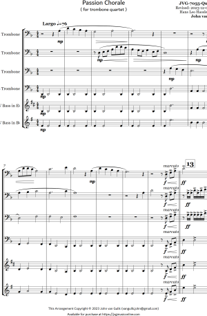 Passion Chorale – Trombone Quartet