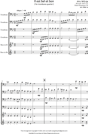 Il est bel et bon – Trombone Quartet