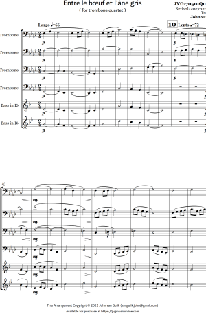 Entre le Boeuf et Lane Gris – Trombone Quartet