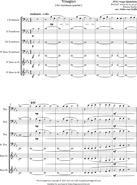 Trisagion - Trombone Quartet - Image 2