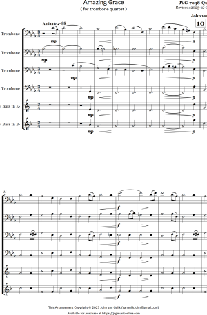 Amazing Grace – Trombone Quartet