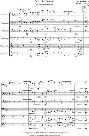 Beautiful Saviour – Trombone Quartet