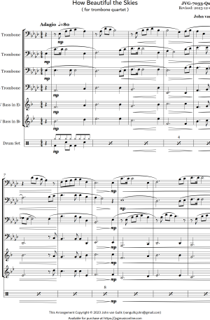 How Beautiful the Skies – Trombone Quartet