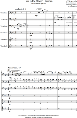Here is the Flower – Trombone Quartet