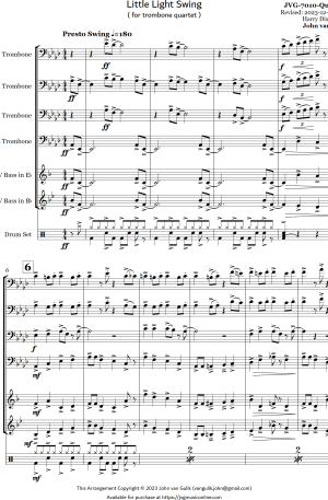 Little Light Swing – Trombone Quartet
