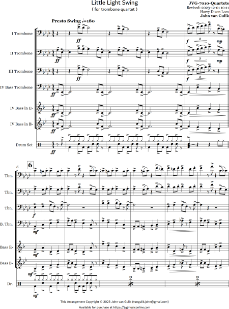 Little Light Swing - Trombone Quartet - Image 2
