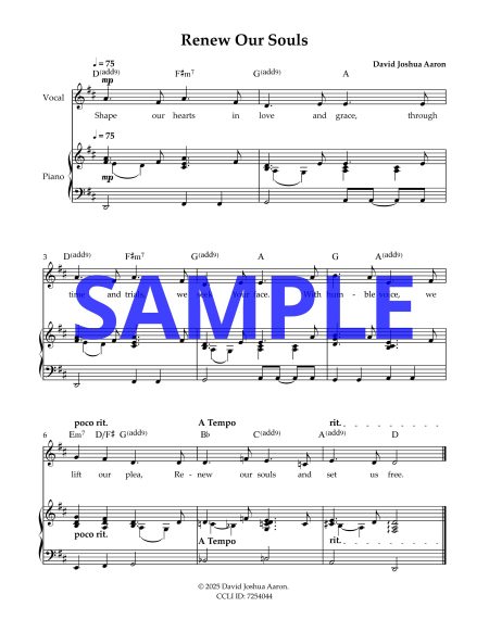 Renew Our Souls - Sample