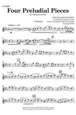 Edward John HOPKINS | 4 Preludial Pieces | for String Quintet